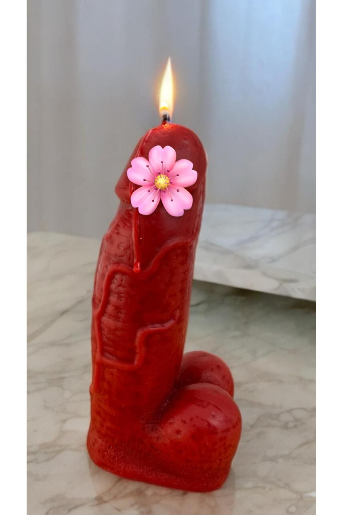 Aresmumatölyesi  Esprili Kalın 15 Cm Dekoratif Mum (200Gr)