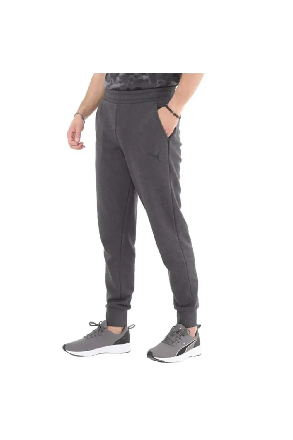 ESS LOGO PANTS TR CL DARK GRAY HEATHER-C ERKEK PANTOLON