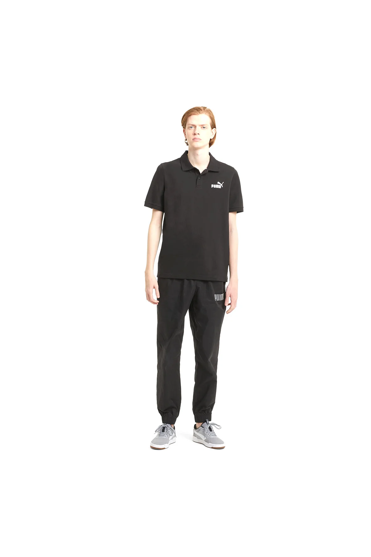 Essential Pique Polo Erkek Siyah Günlük Stil Polo Tişört 58667401
