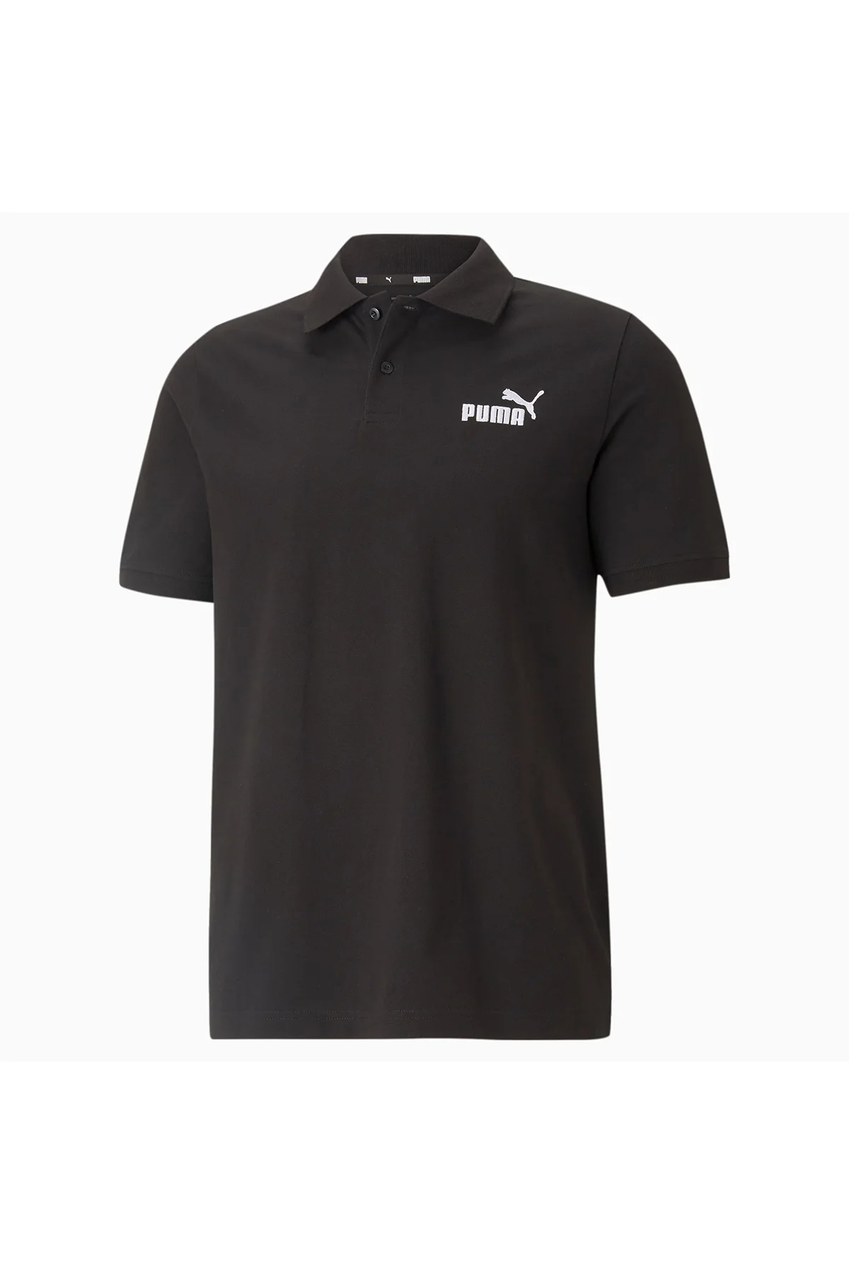 Essential Pique Polo Erkek Siyah Günlük Stil Polo Tişört 58667401