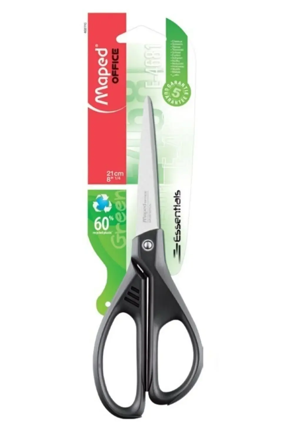 Essentials Green Asimetrik Makas 21cm Blister 1 Adet 315414468110