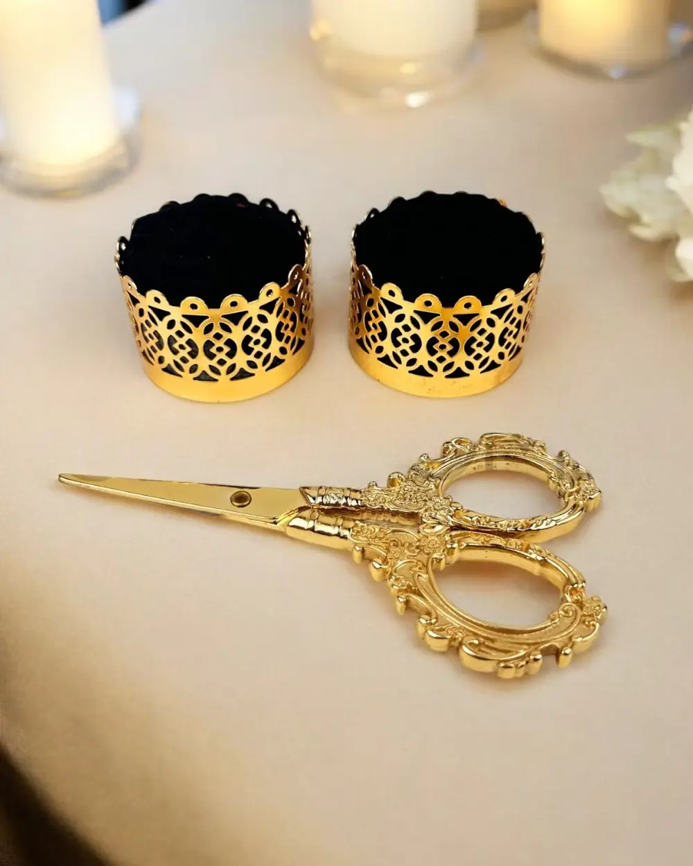 Essenza Gold Kadife Yükselti ve Söz Makası