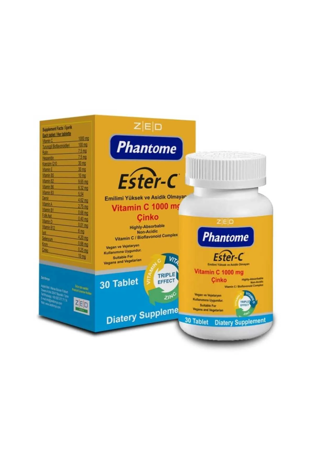Ester-c 1000 Mg C Vitamini D Vit. Çinko Multivitamin 30 Tablet Ester-c 1000 Mg C Vitamini D Vit. Çinko Multivitamin 30 Tablet