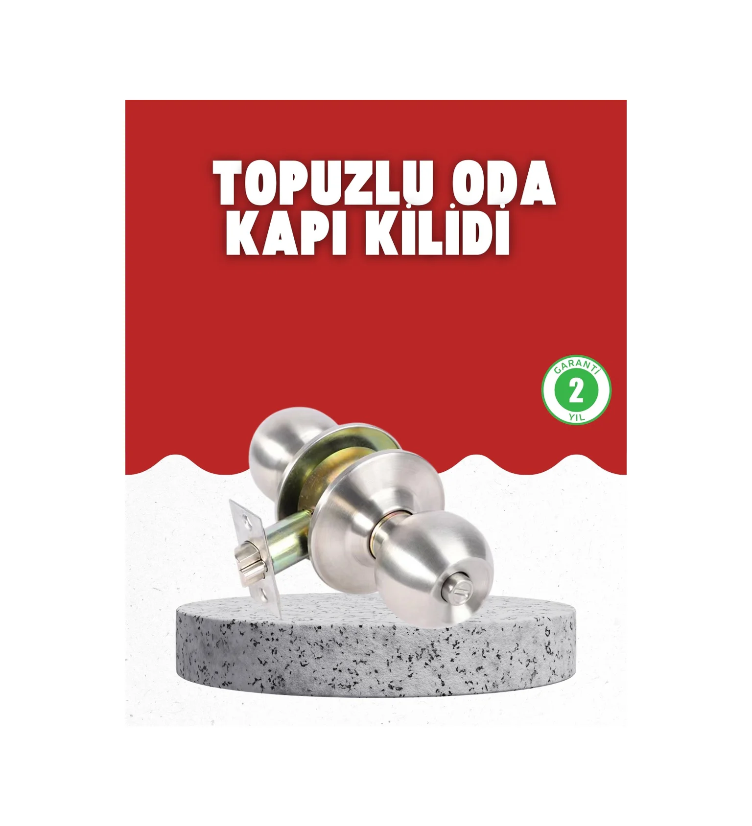 Estetik Güvenli Topuzlu Kapı Kilidi