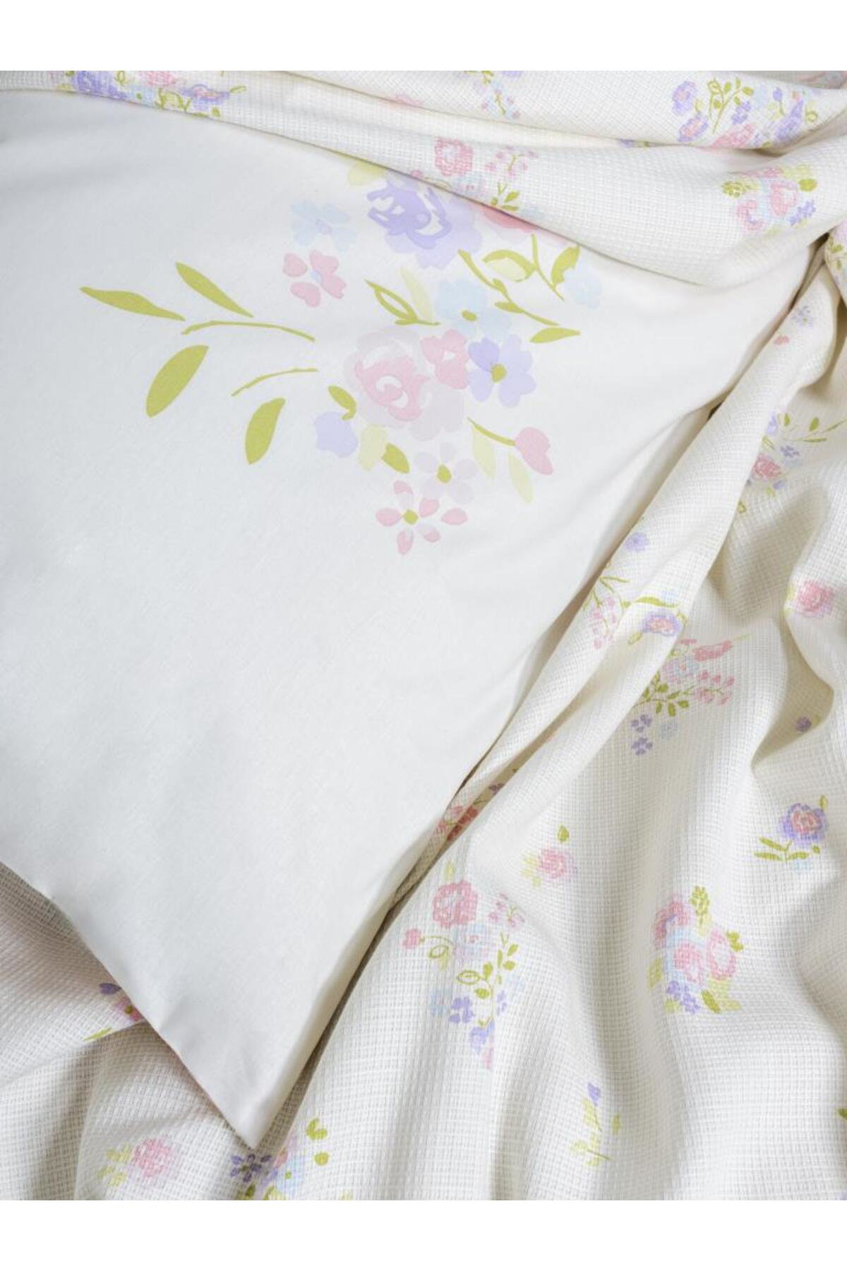 Nezade Store Estiva Çift Kişilik Pike Takımı Petal Pembe