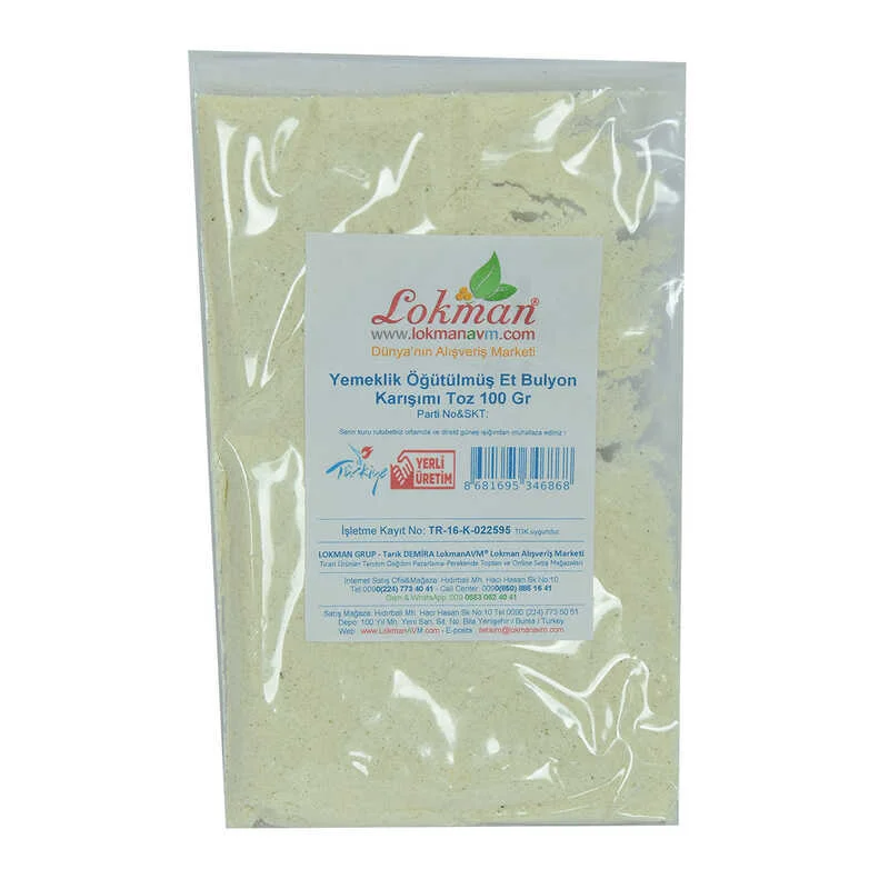 Et Bulyon Tozu - Yemeklik Öğütülmüş Karışım 100 Gr Paket | Doğal Et Aroması Fiyatı, Yorumları ve Özellikleri
