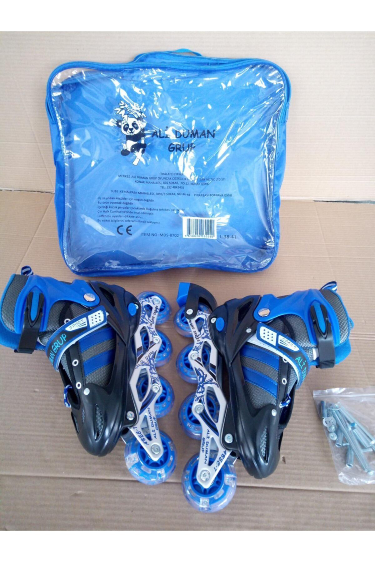 Oyuncak Store Etal Gövde Silikon Teker Ve Ayarlanabilir İşikli Paten