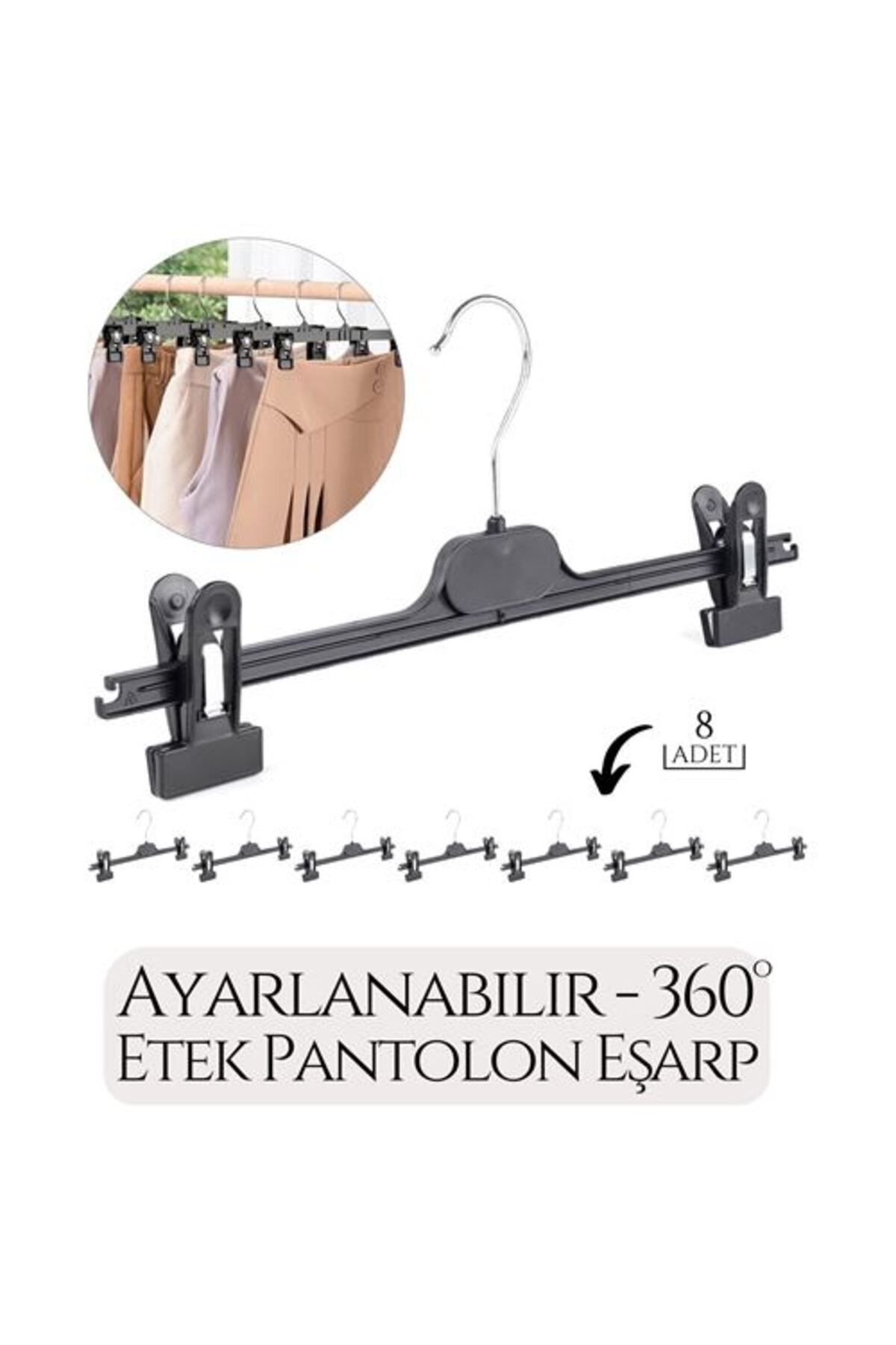 Modacar Etek Pantolon Eşarp Kiskaçli Aski 8 Li Set