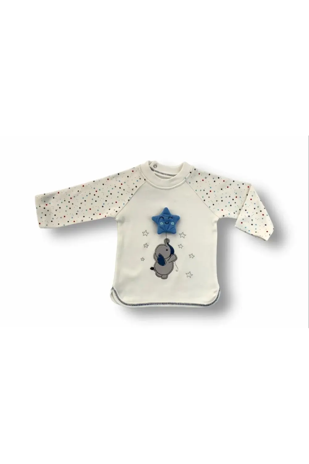 Eterella Kutup Yıldızı Nakışlı Bandajlı Uzun Kollu Sweat 3lü Erke