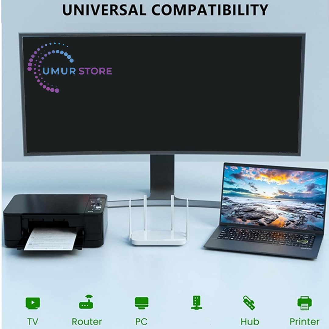 Ethernet Ayırıcı 1'i 2 Çıkışlı Yüksek Hızlı 1000MBPS RJ45 Ayırıcı