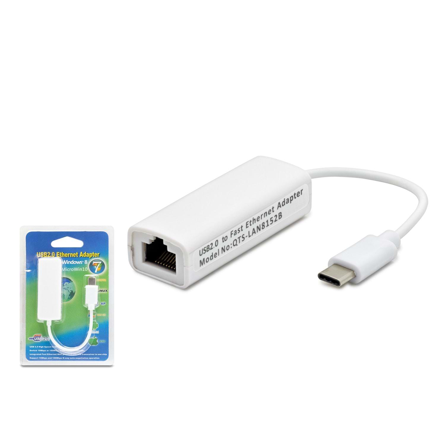 Ethernet Card Type-C2.0 Beyaz HDX5257