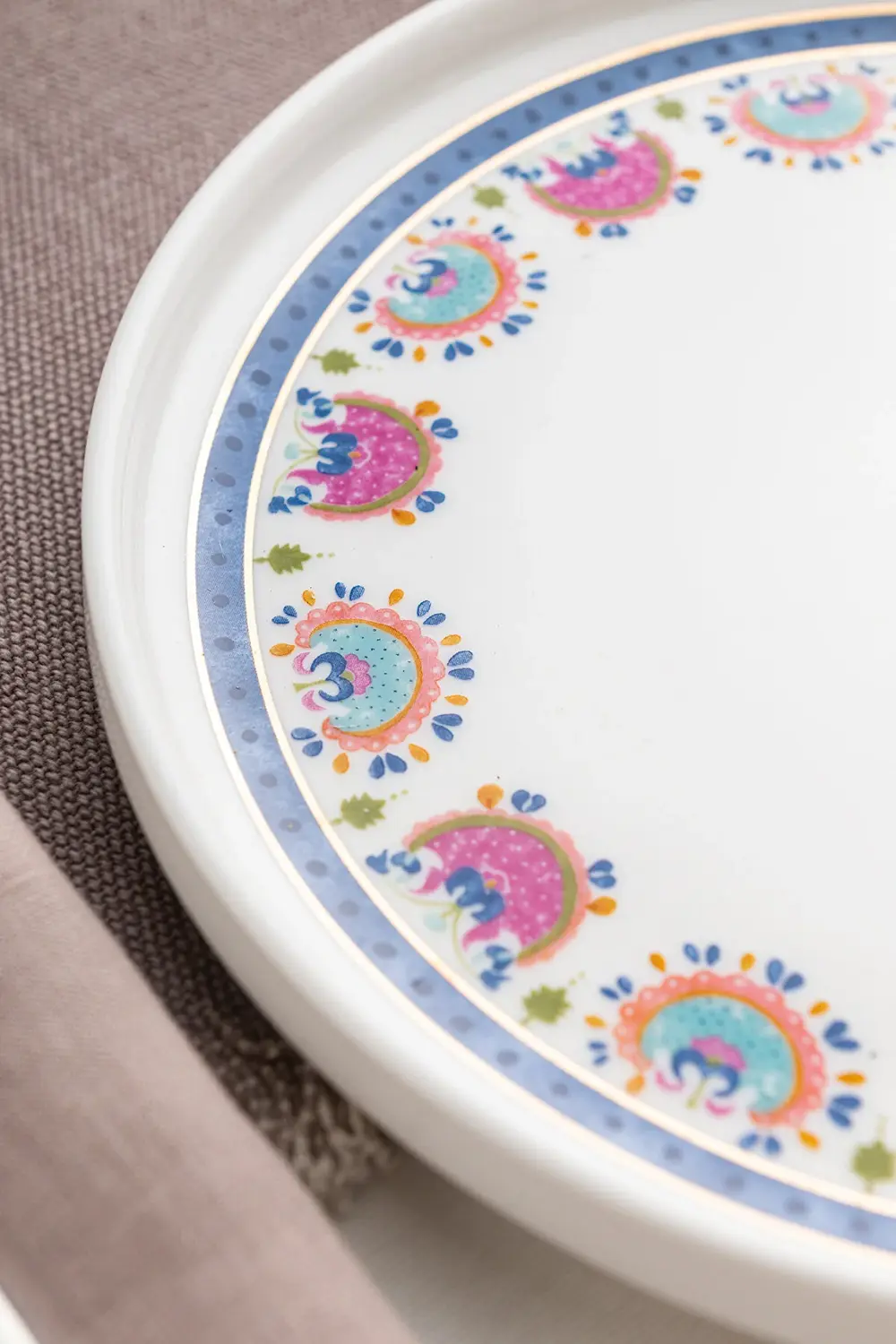 Ethnic Pink Porselen 32 Parça 6 Kişilik Kahvaltı / Servis Takımı