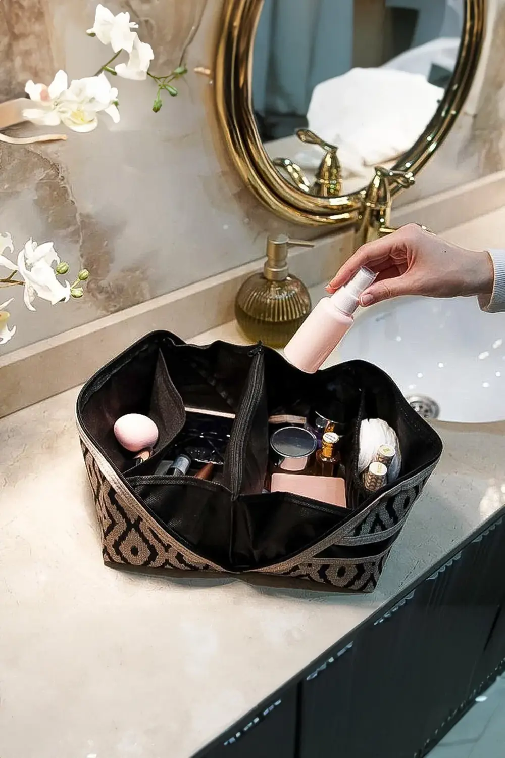 Ethnica Makyaj Ve Kozmetik Organizer, Makyaj Çantası - Şık Desenl