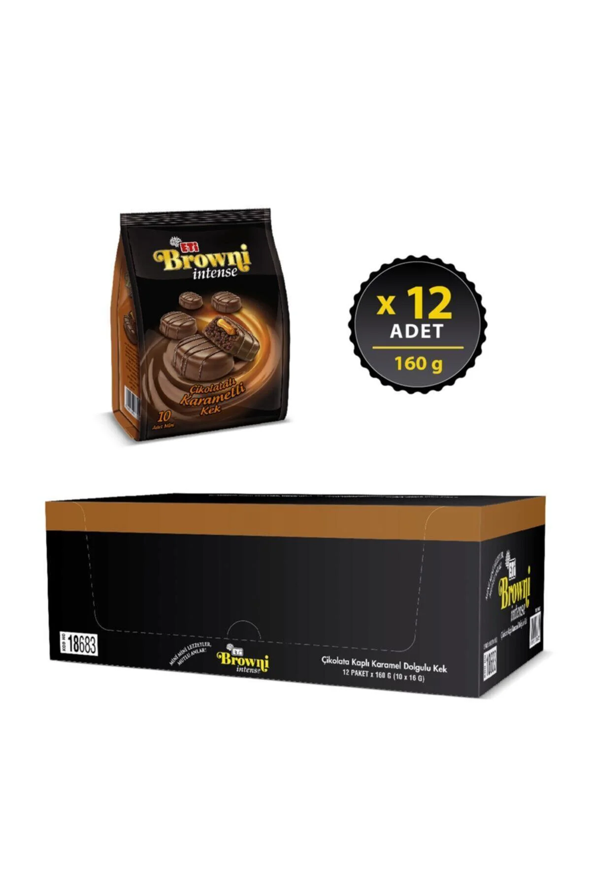 Etı Brownı Intense Mını Karamelli 160 Gr X 12 Adet