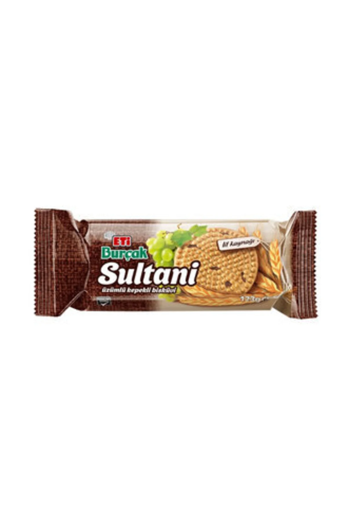 Eti Burçak Sultani Üzümlü Kepekli 123 G ( 10 Adet )