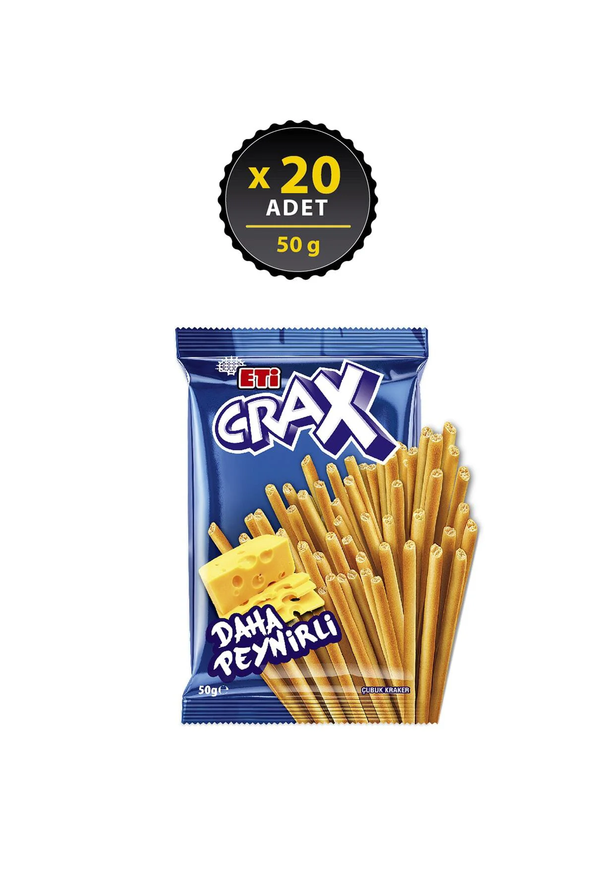ETİCrax Peynirli Çubuk Kraker 50 g x 20 Adet