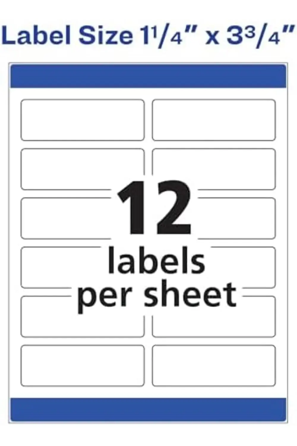 Etiketler, Mat, Posta, 3-3/4 x 1-1/4, Paket başına 300 (6879), Be