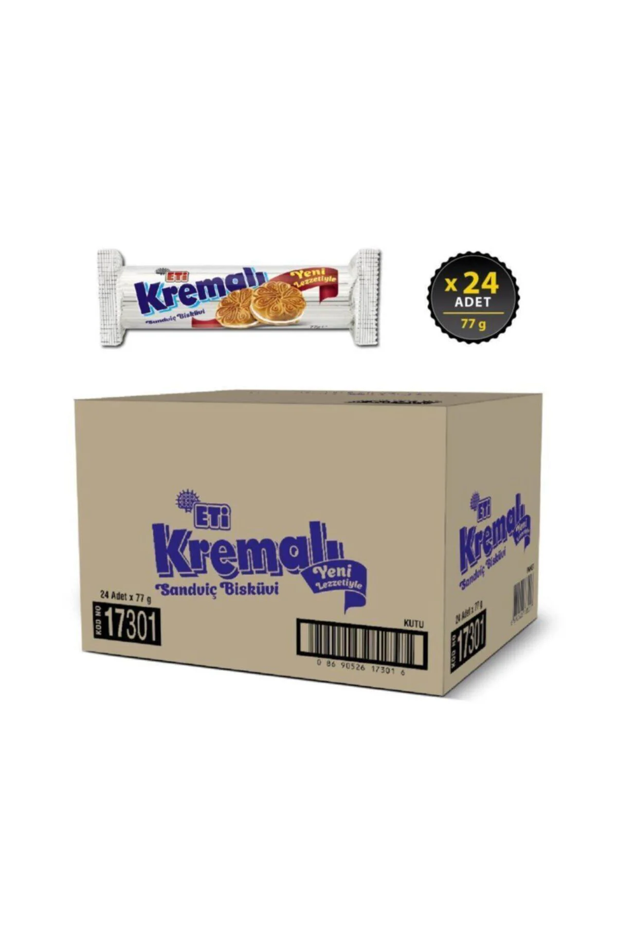 ETİKremalı Bisküvi 77 g x 24 Adet