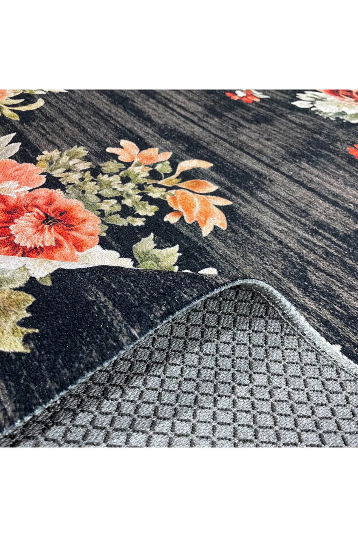 Etnik Çiçekli Karabağ Desenli Şönil Halı Kilim Kaymaz Pamuk Taban Kendinden Saçaklı Yıkanabilir Etnik Çiçekli Karabağ Desenli Şönil Halı Kilim Kaymaz Pamuk Taban Kendinden Saçaklı Yıkanabilir