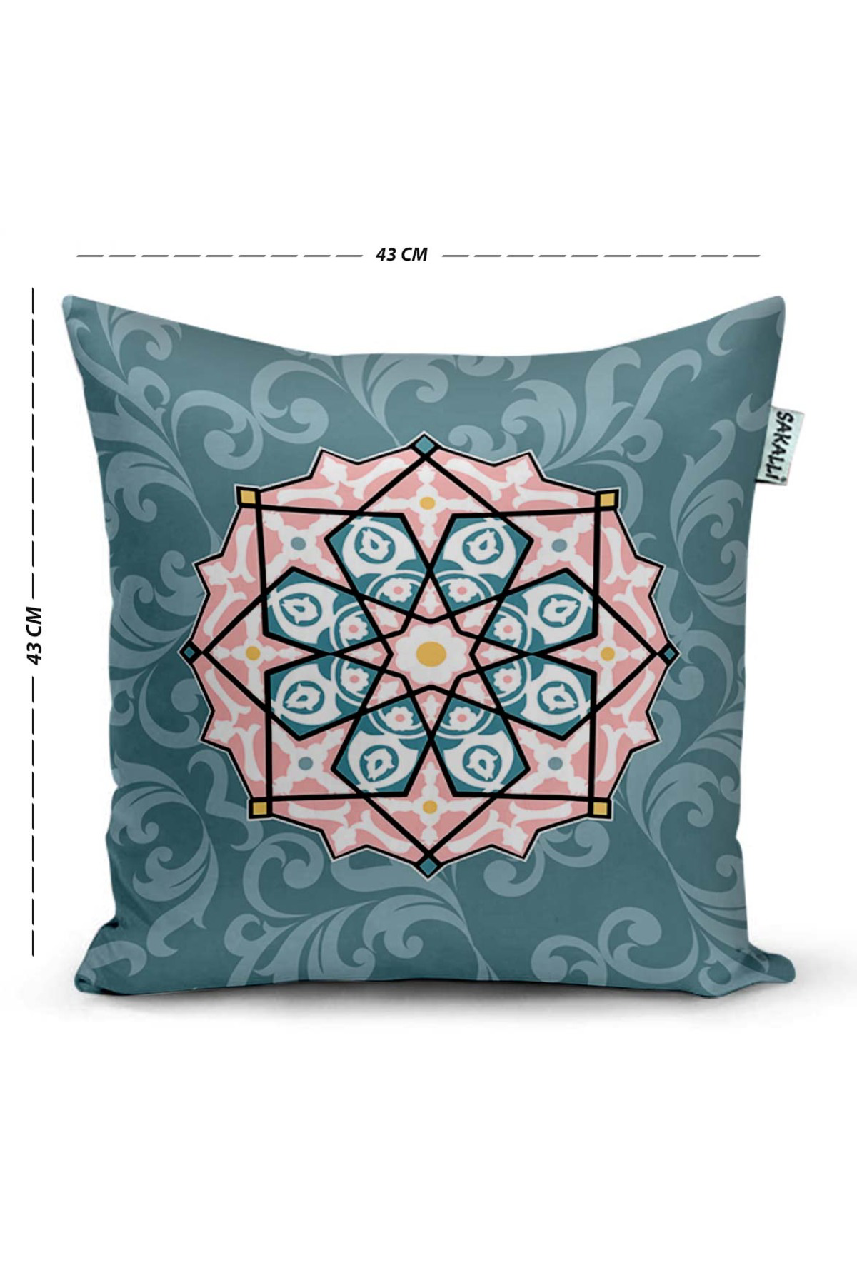 Etnik Desen 3D Dijital Baskılı Dekoratif Kırlent Kılıfı