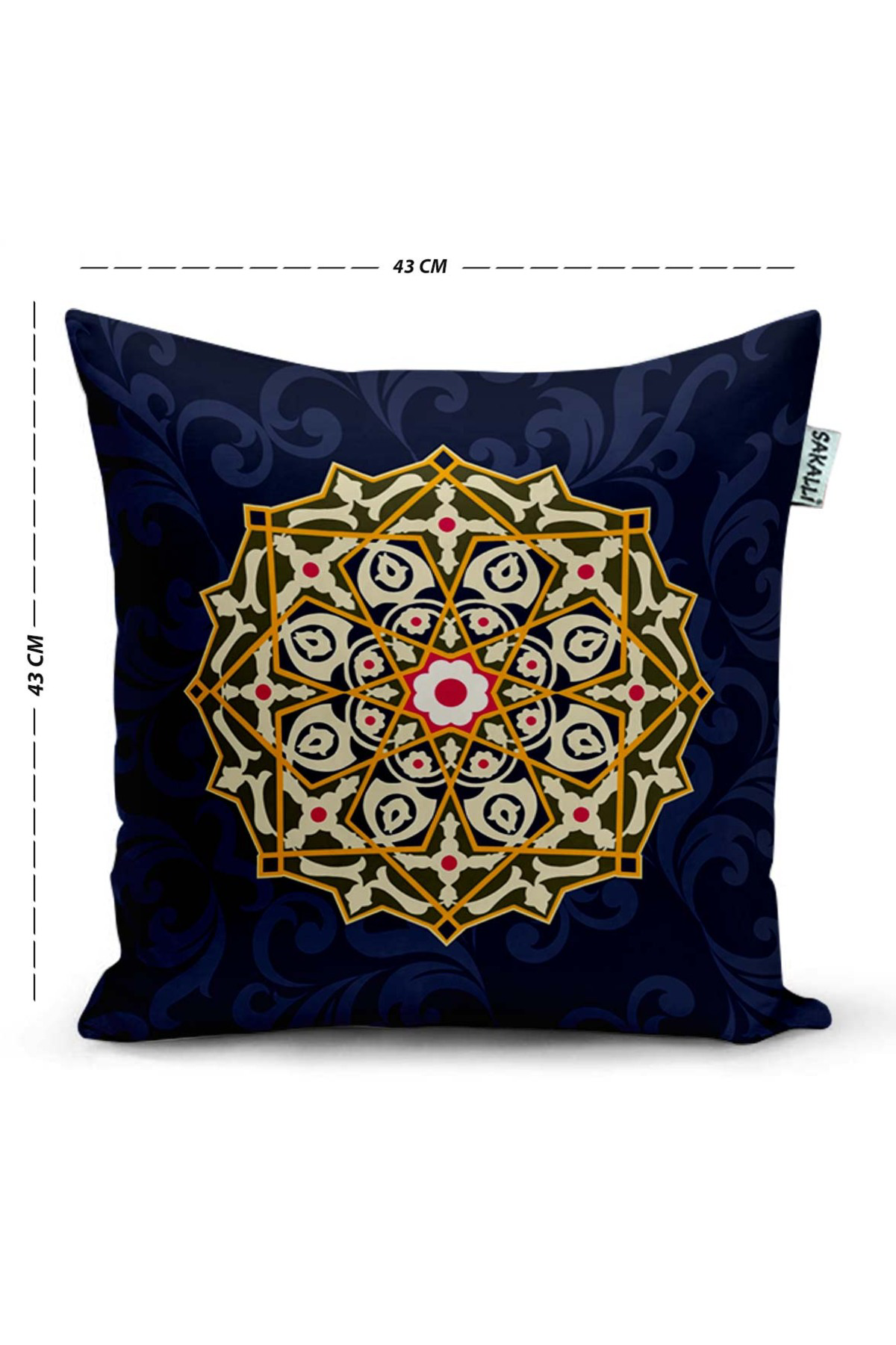 Etnik Desen 3D Dijital Baskılı Dekoratif Kırlent Kılıfı