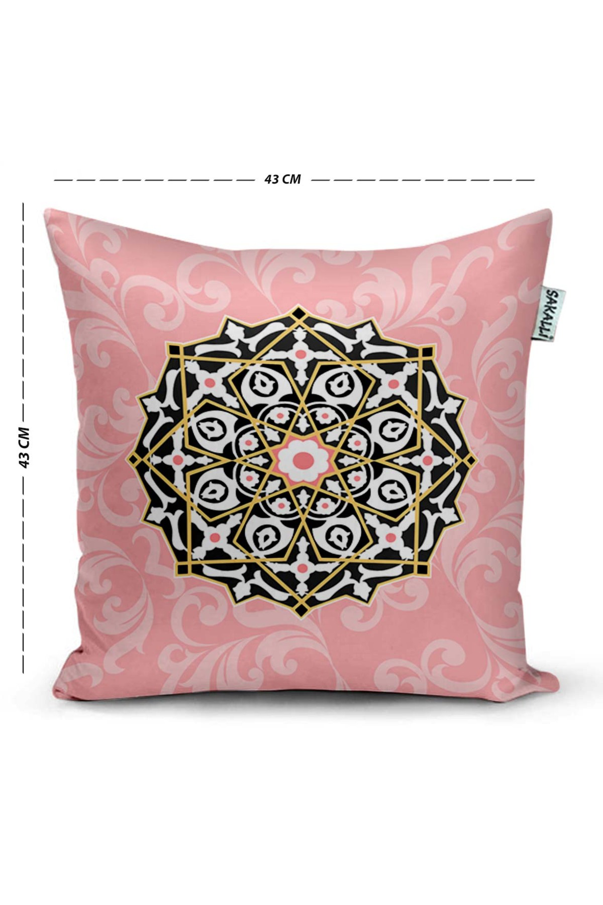 Etnik Desen 3D Dijital Baskılım Dekoratif Kırlent Kılıfı