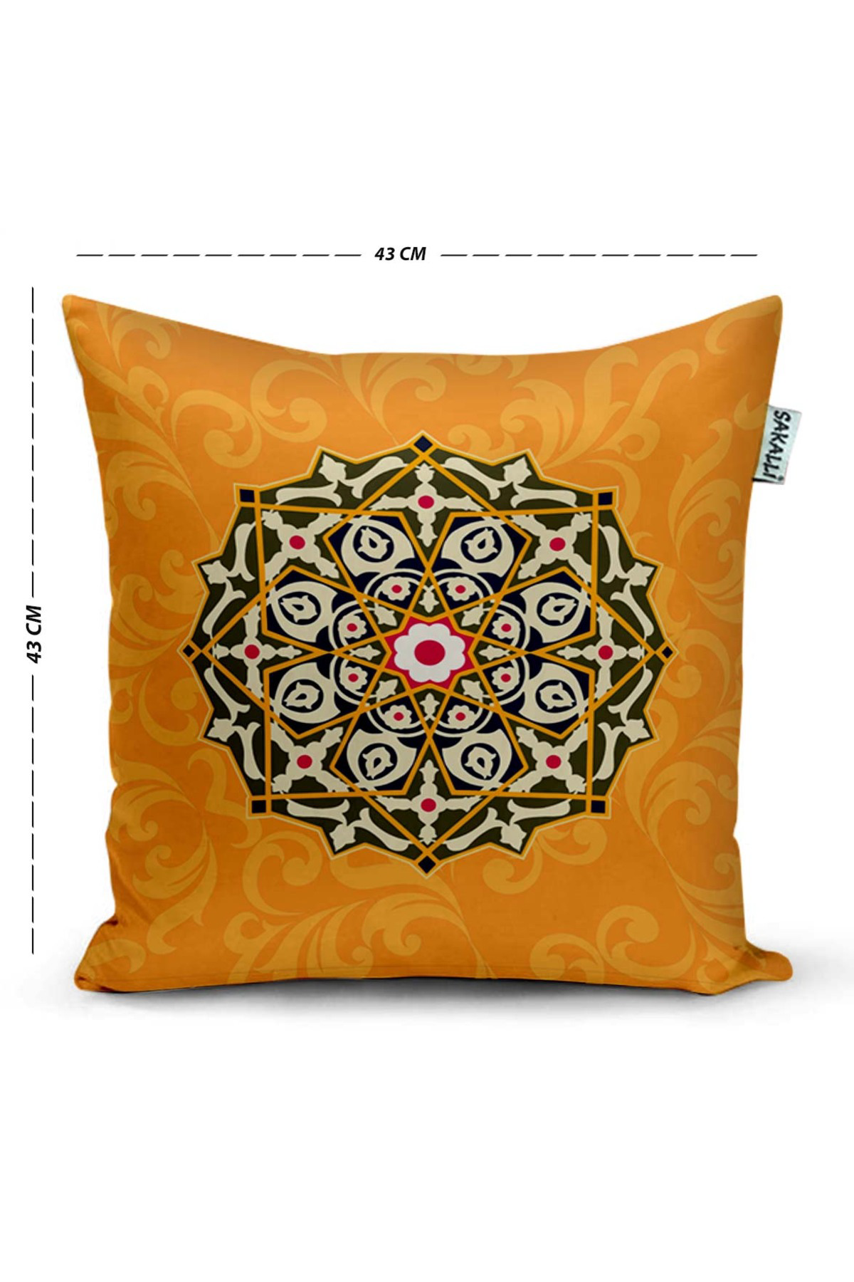 Etnik Desen 3D Djital Baskılı Dekoratif Kırlent Kılıfı