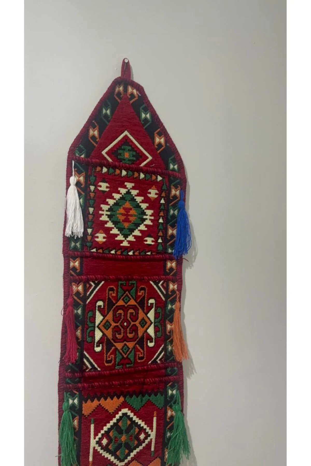 Etnik Desenli 3 Cepli Duvar Organizeri ve Dekoratif Duvar Süsü 27x 90 cm Etnik Desenli 3 Cepli Duvar Organizeri ve Dekoratif Duvar Süsü 27x 90 cm