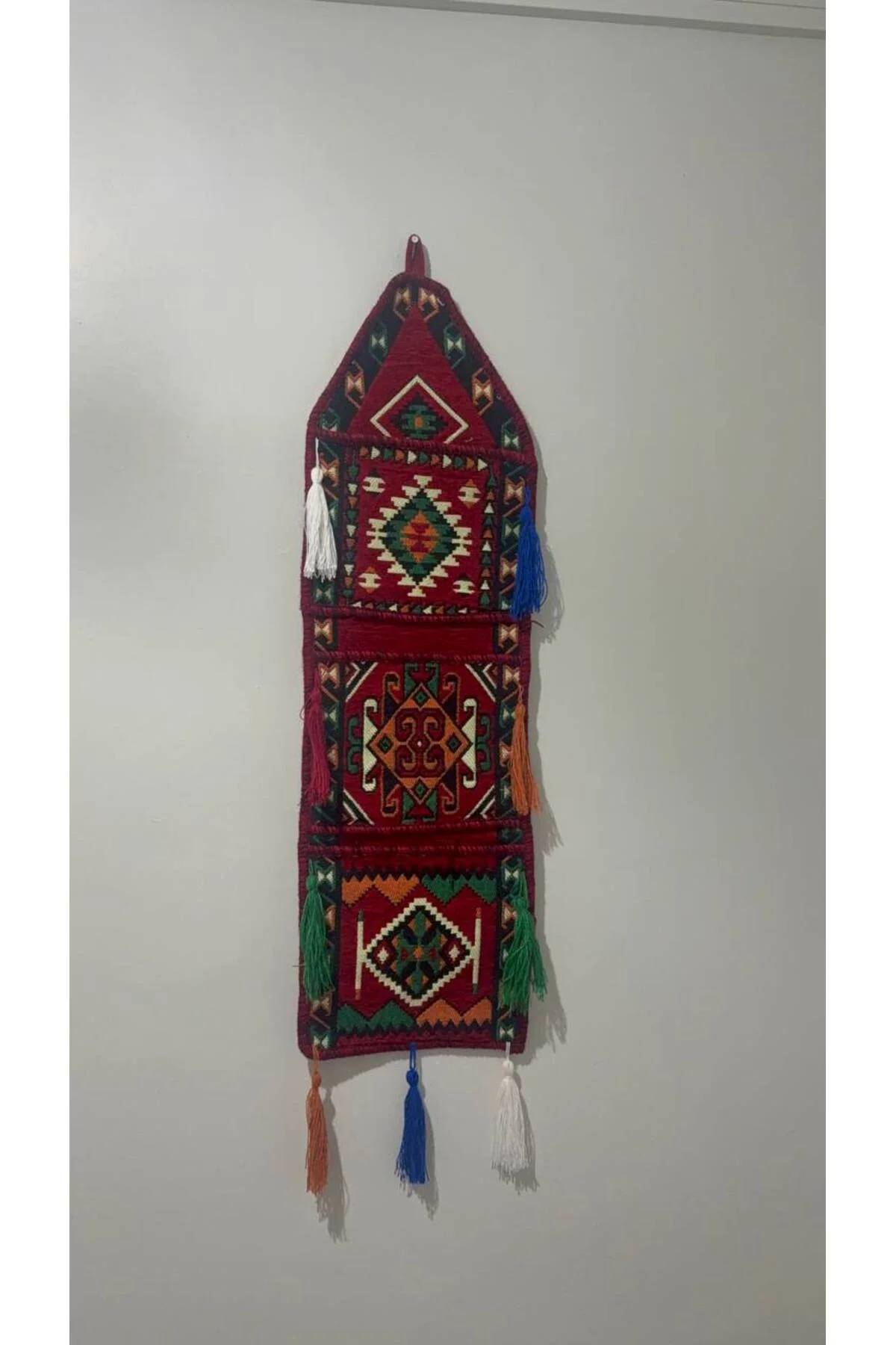 Etnik Desenli 3 Cepli Duvar Organizeri ve Dekoratif Duvar Süsü 27x 90 cm Etnik Desenli 3 Cepli Duvar Organizeri ve Dekoratif Duvar Süsü 27x 90 cm
