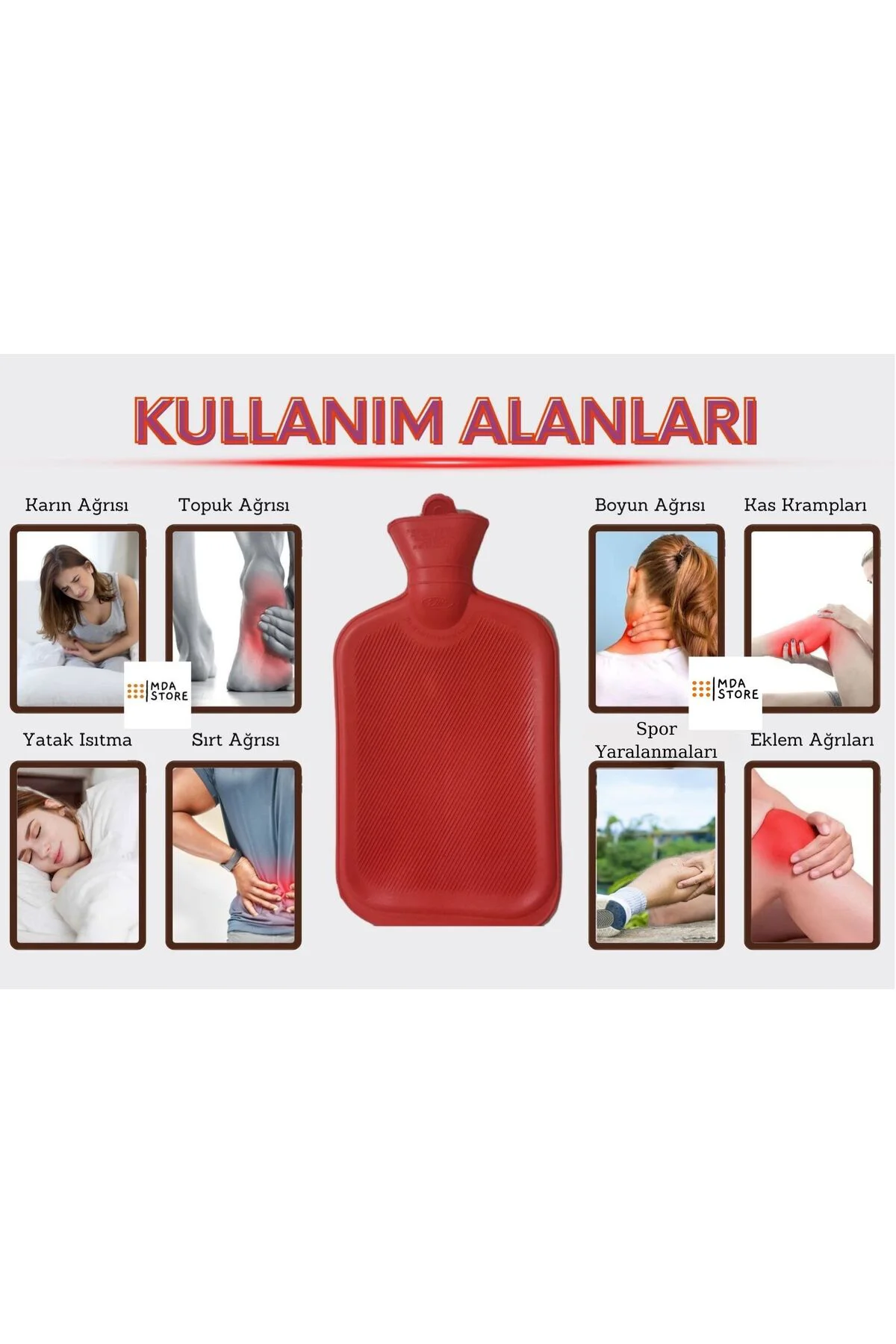 Etnik Desenli Termofor Kılıflı Sıcak Su Torbası Desenli Termofor 