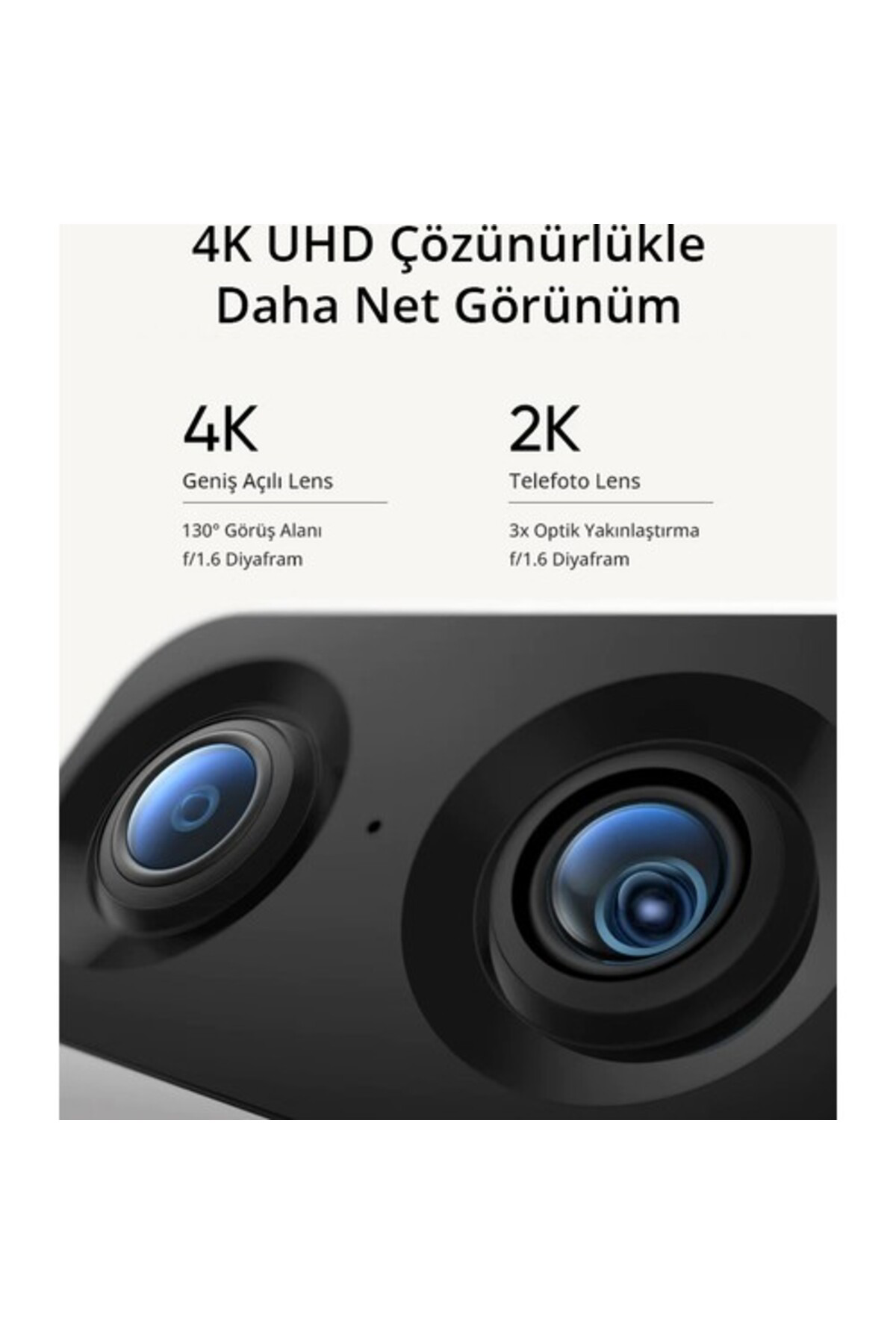 Anker Eufy İndoor Cam S350 Gece Görüşlü 360 4K İp Güvenlik Kamerasi - T