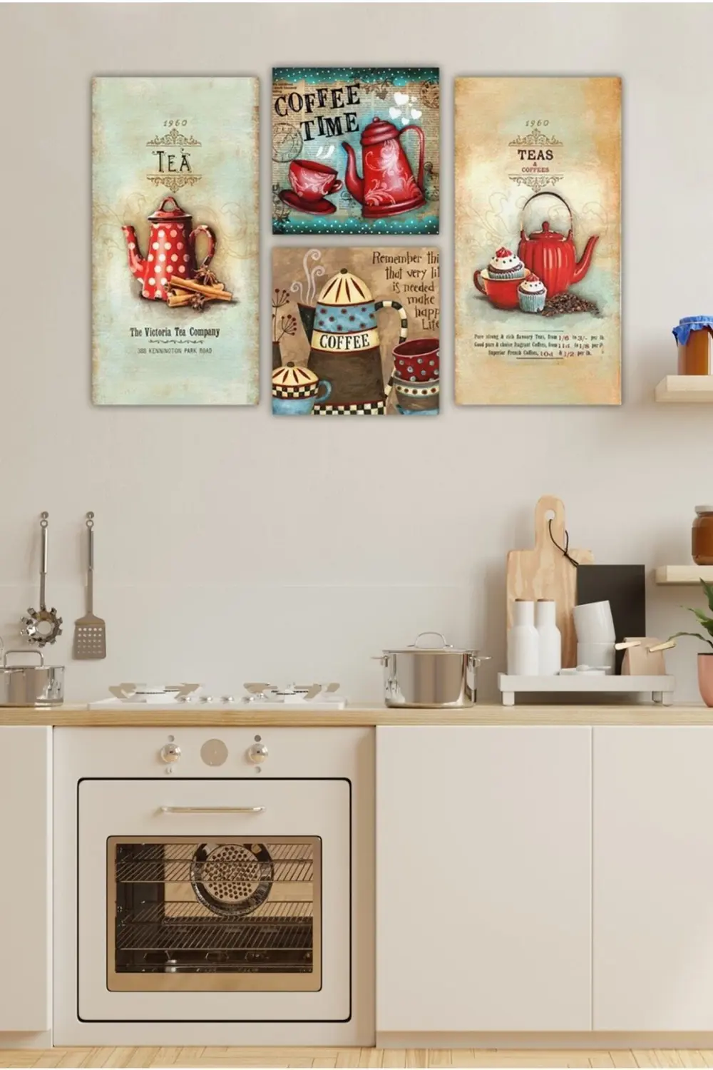 Euro Style 4 Parçalı MDF Tablo ANU134 Euro Style 4 Parçalı MDF Tablo ANU134