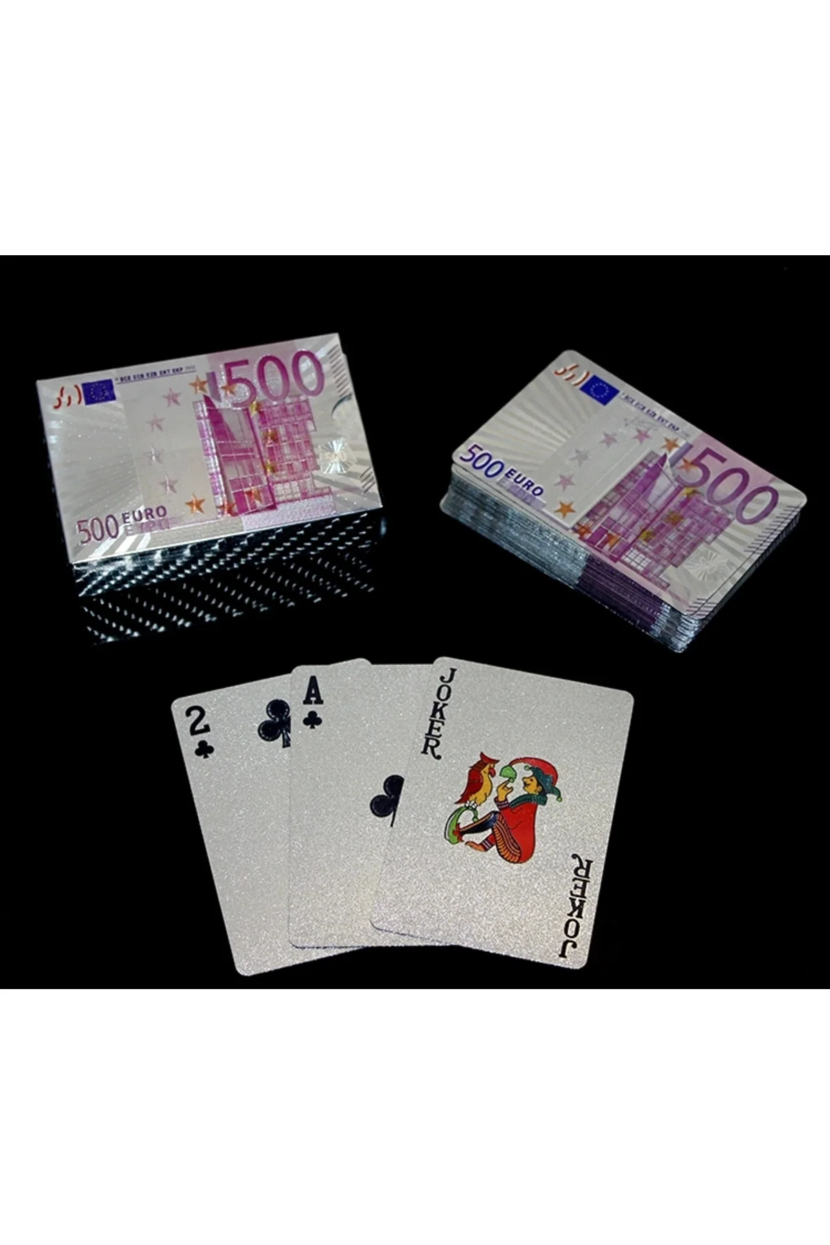 Euro Tasarımlı Gümüş İskambil Oyun Kartı Alk2812 Euro Tasarımlı Gümüş İskambil Oyun Kartı Alk2812