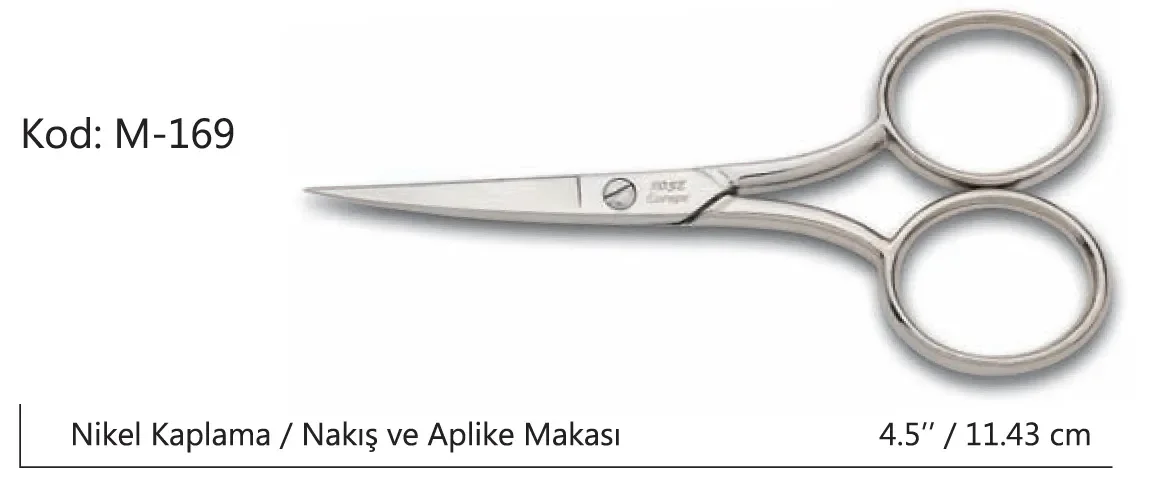 Europe Az Kalın Nakış Makası Süper Kalite No:4,5 11,43 Cm Europe Az Kalın Nakış Makası Süper Kalite No:4,5 11,43 Cm