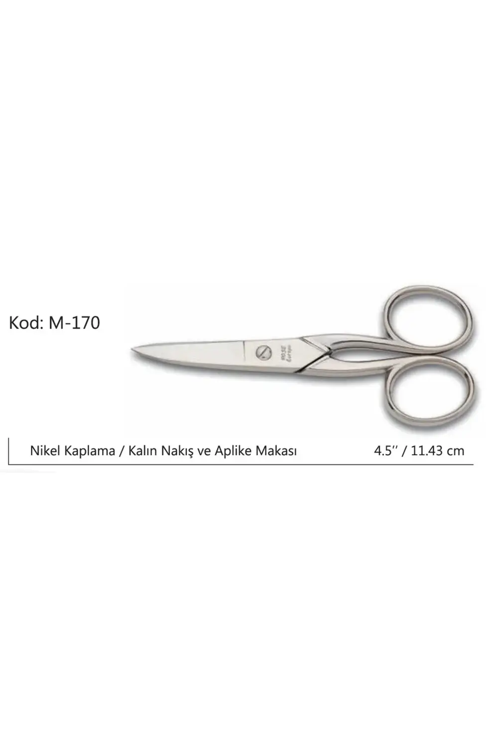 Europe Kalın Nakış Makası Süper Kalite No:4.5 11,43 Cm