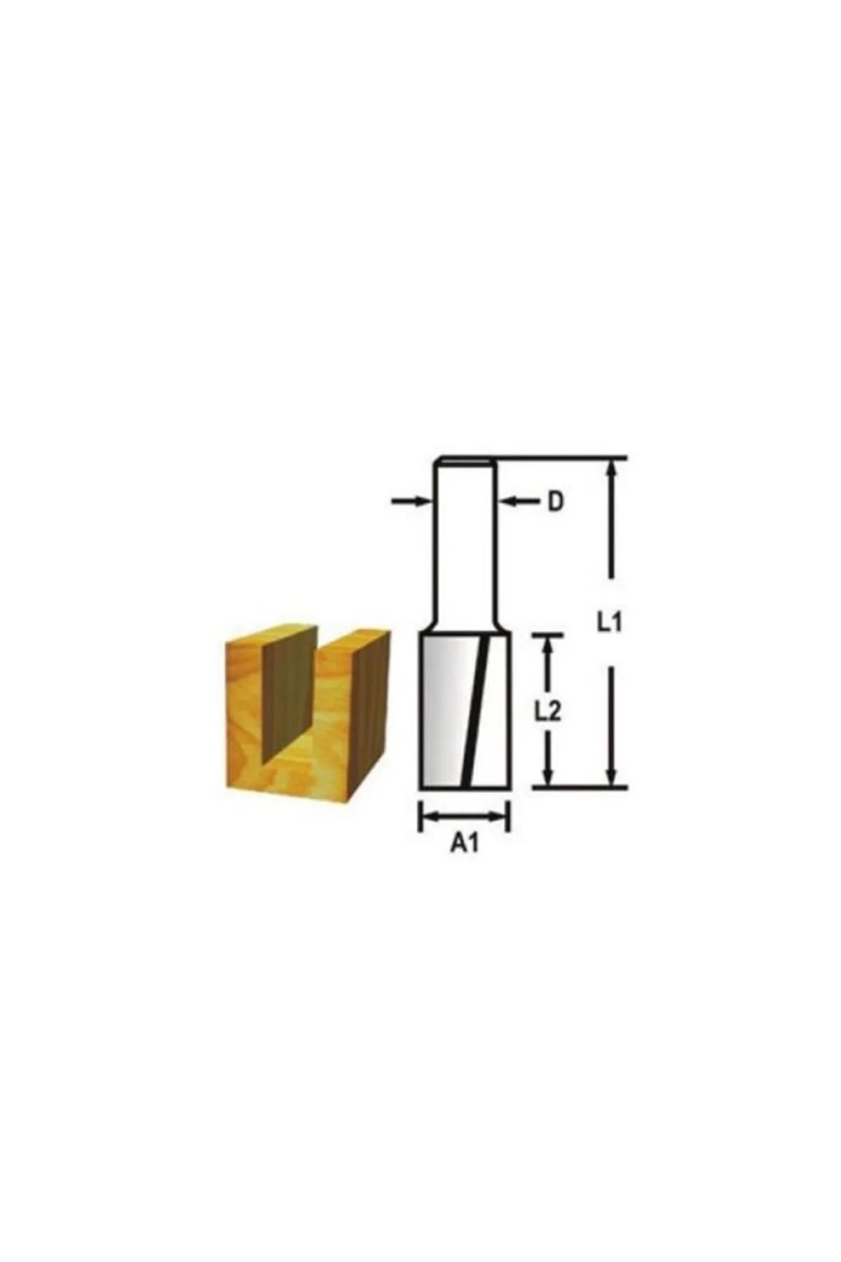 Eurostar 14403 İki Ağızlı Freze Kanal Açma Bıçağı 8X8X25 mm