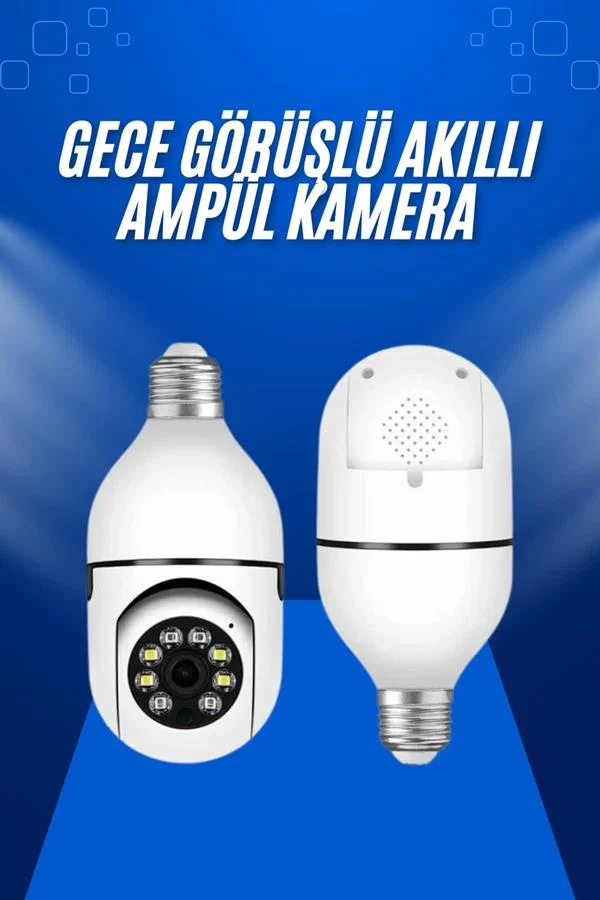 Ev Kamerası Wifi Kamerası Gece Görüşlü Akıllı Ampül Kamera - Lisinya