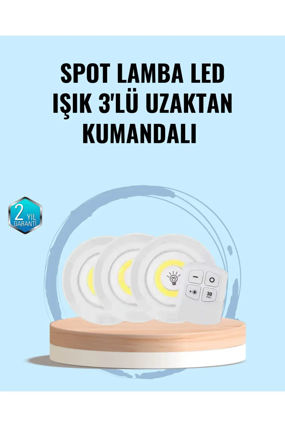 Ev Ofis Kamp İçin Uygun Uzaktan Kumandalı Yapışkanlı Kablosuz Led