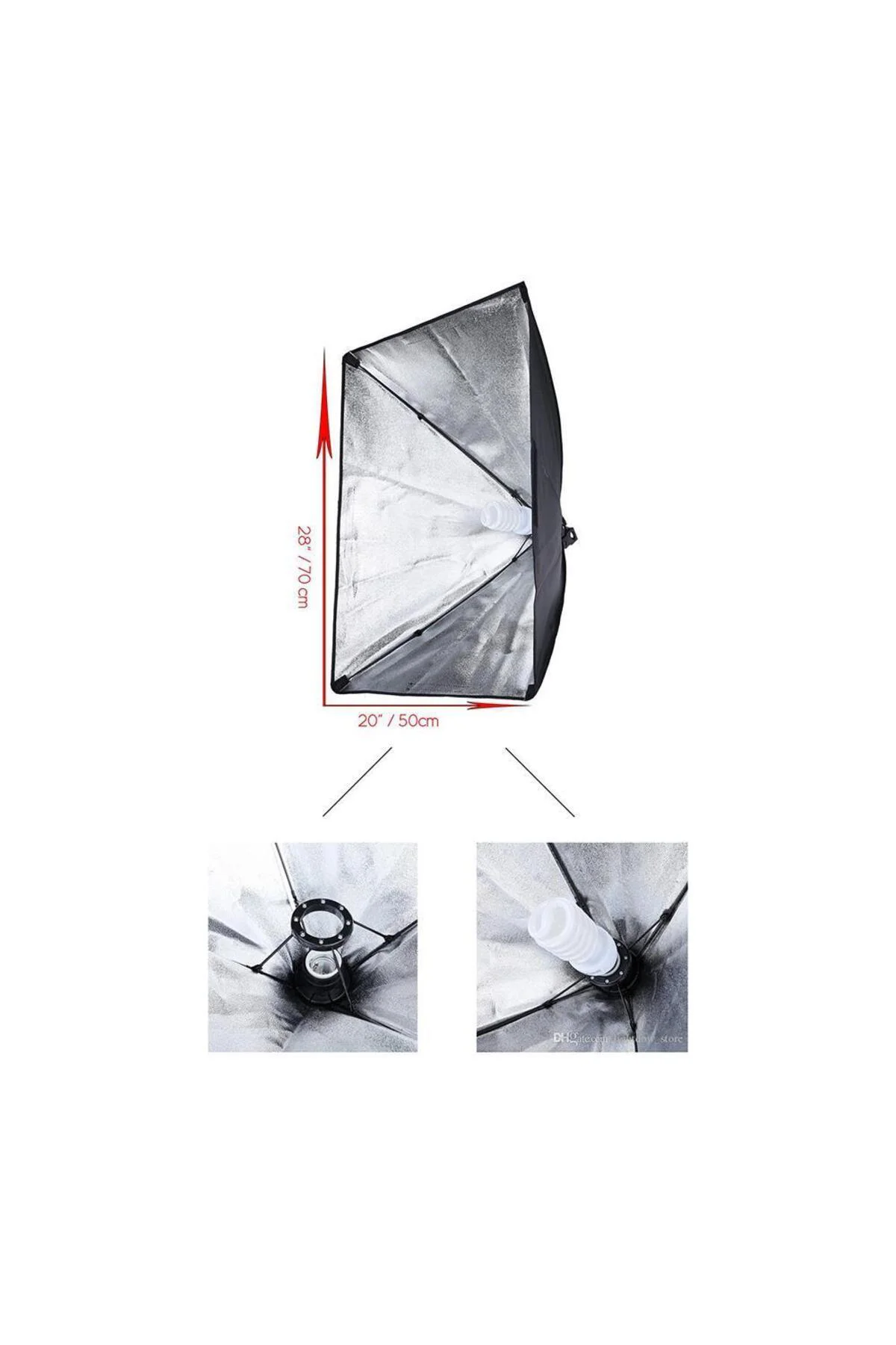 Ev Ortamında Kamera Çekimleri Için 50x70 Softbox Daimi Işık Seti