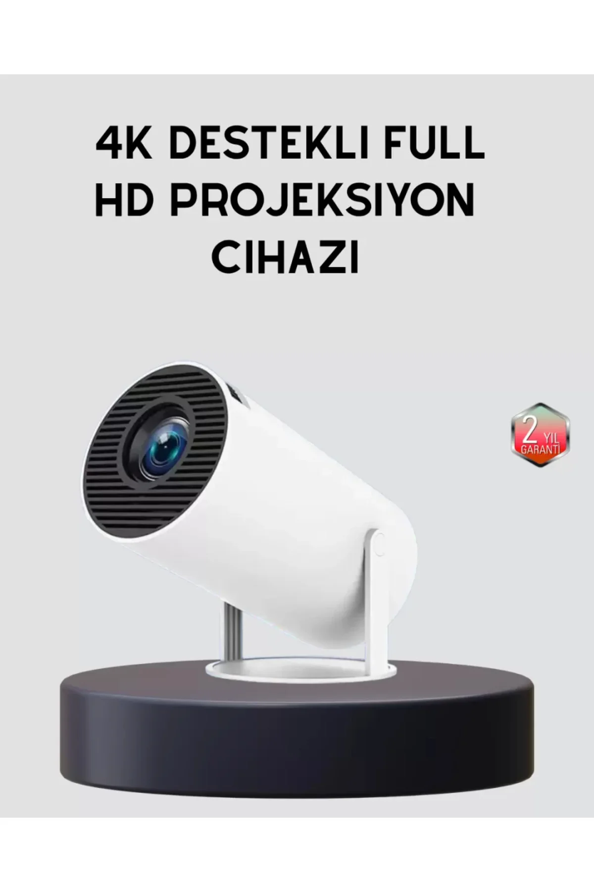 Ev Sineması Projeksiyon Cihazı – 160 ANSI Lümen, 4K Uyumlu ve Kab