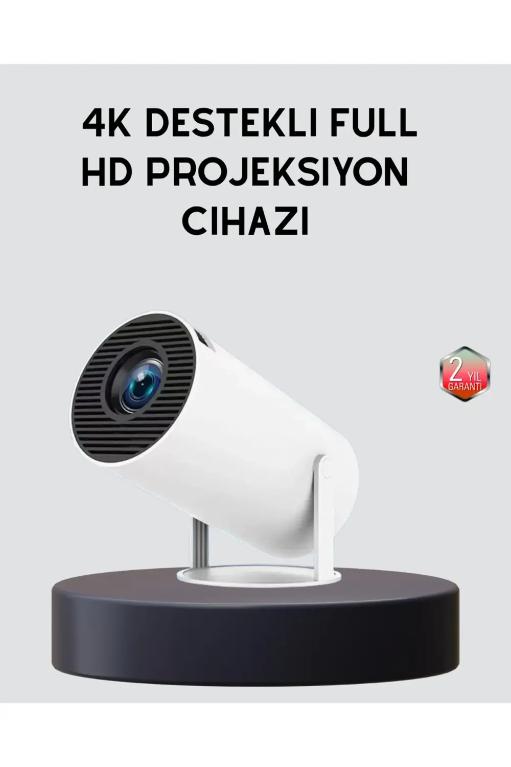 Ev Sineması Projeksiyon Cihazı – 160 ANSI Lümen, 4K Uyumlu ve Kab