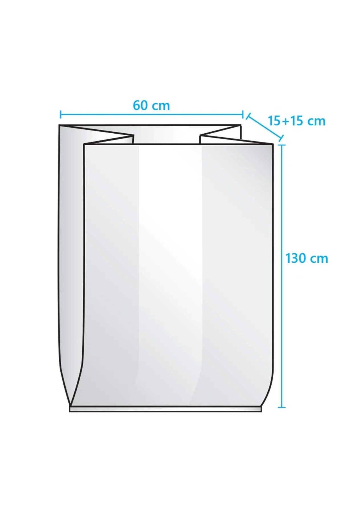 Ev Taşıma Torbası Çok Amaçlı Plastik Çuval 60x(15 15)x130cm Krem 