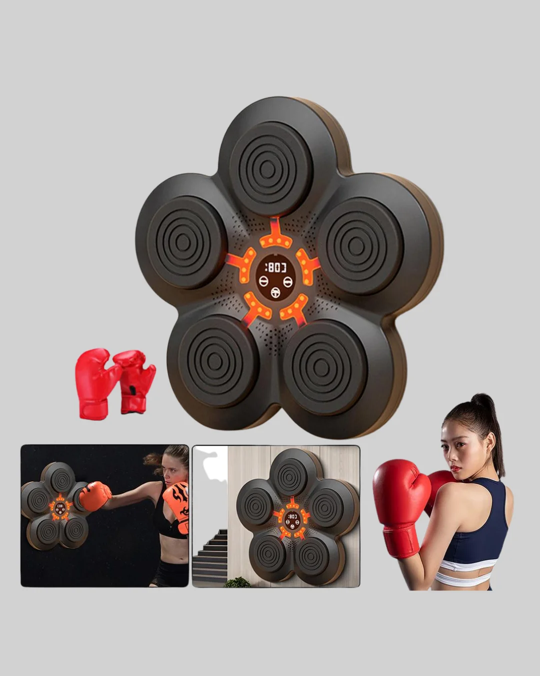 Ev Tipi Akıllı Boks Duvar Paneli Müzikli Bluetoothlu Refleks Geli