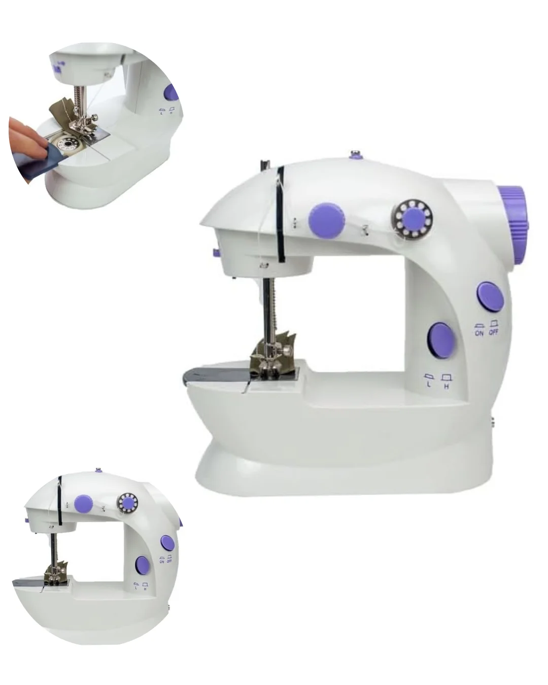 Ev Tipi Mini Dikiş Makinesi Ayarlanabilir Hız ve Işıklı