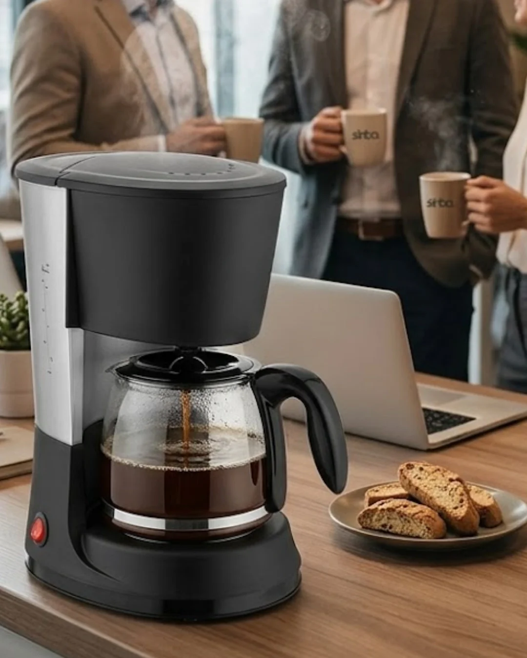 Ev ve Ofis İçin Filtre Kahve Makinesi 12 Fincan Kapasiteli Kahve Makinesi