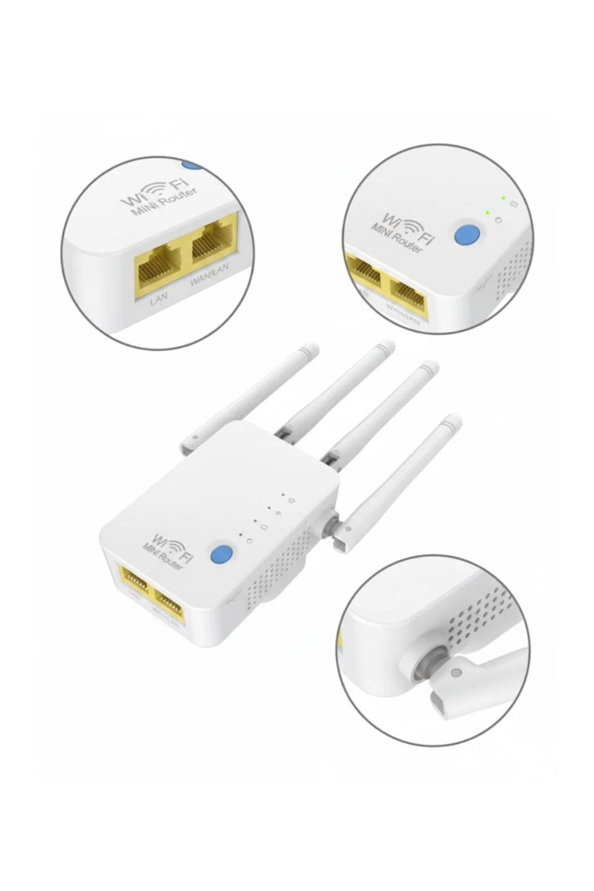 Ev ve Ofis İçin WiFi Güçlendirici WPS Düğmeli Güvenli Tekrarlayıcı