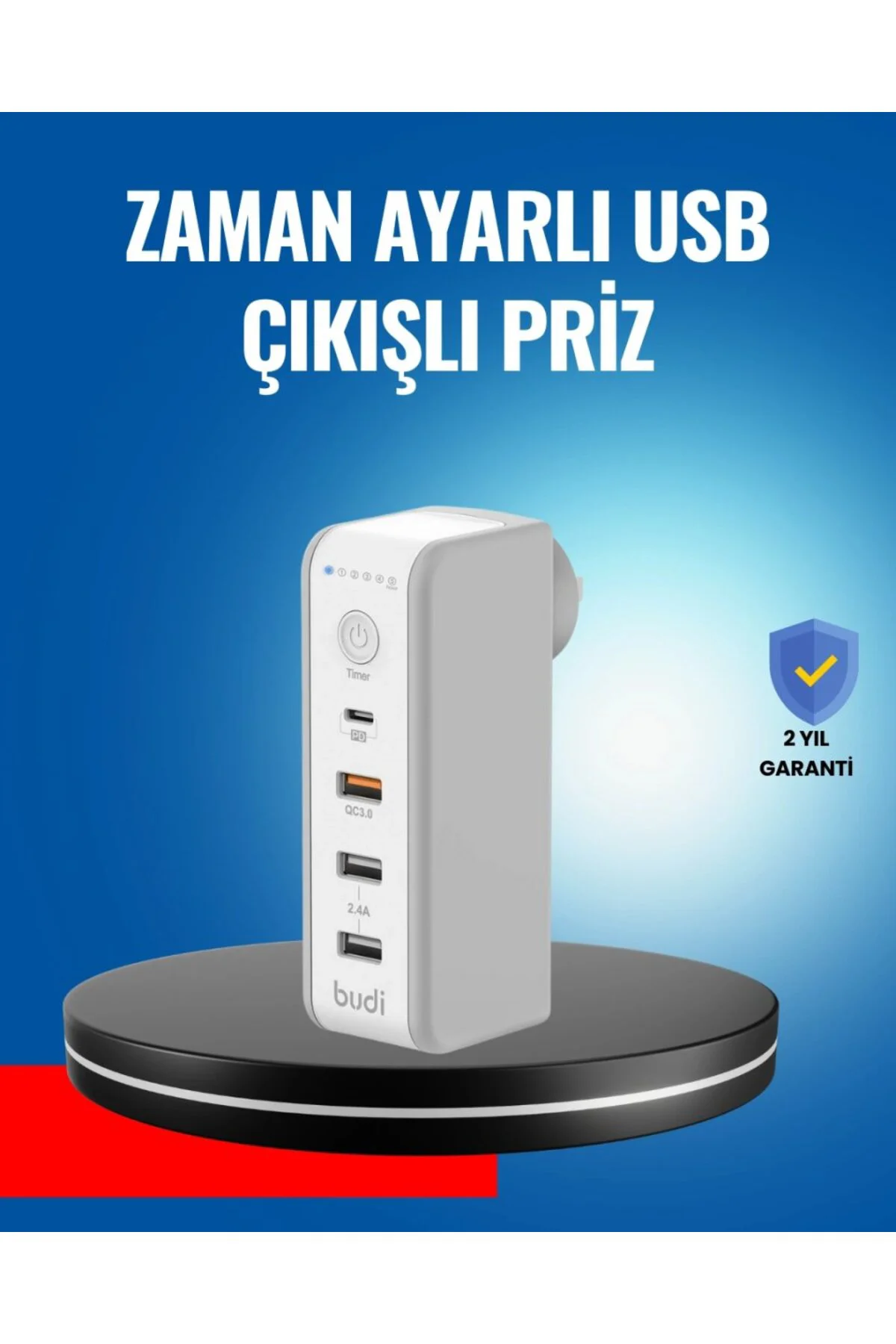 Ev Ve Ofis İçin Zaman Kontrollü Çoklu Şarj Cihazı