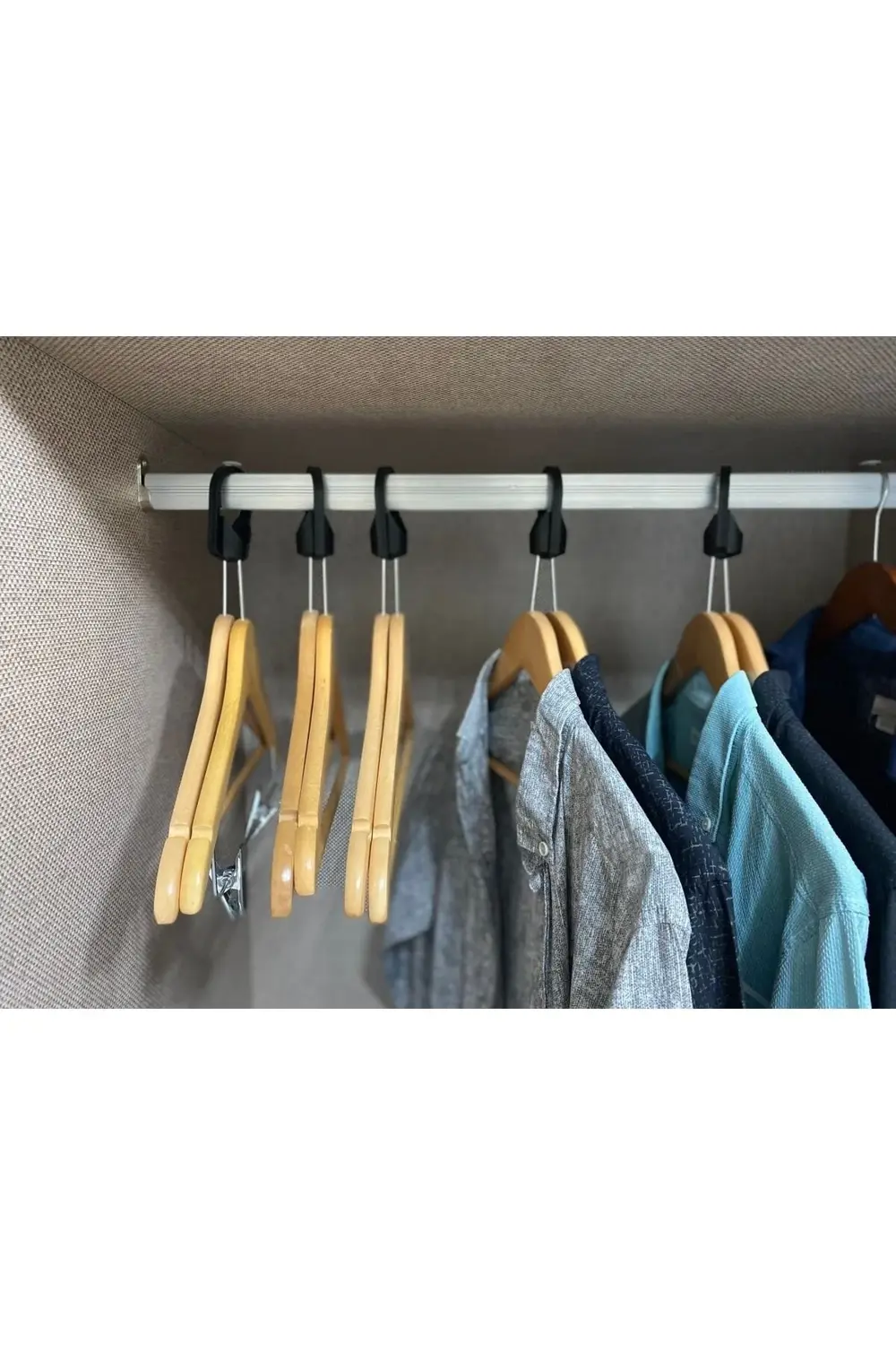 Ev Ve Otel Tipi Ahşap Askı 50 Çift - 100 Adet Vernikli Elbise Ask