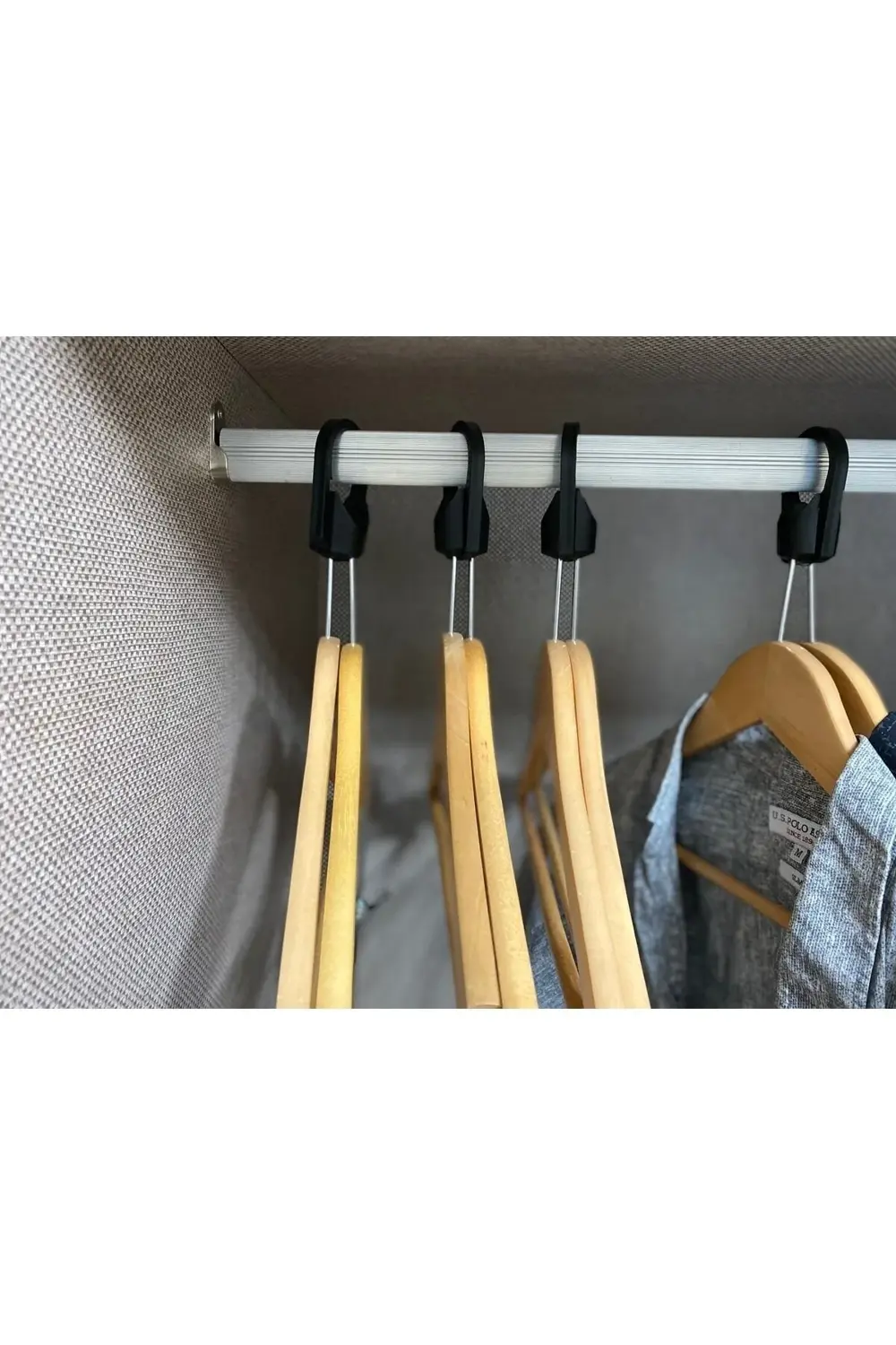 Ev Ve Otel Tipi Ahşap Askı 50 Çift - 100 Adet Vernikli Elbise Ask