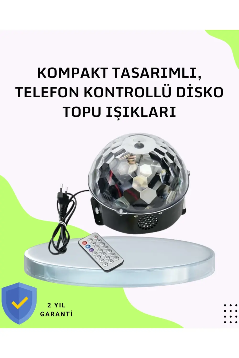 Ev ve Parti İçin Masaüstü Bluetooth Disko Topu Işık Gösterisi